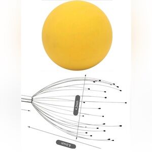 Relaxation & Stress Relief Kit Head Massager + Muscle Roller Ball Set